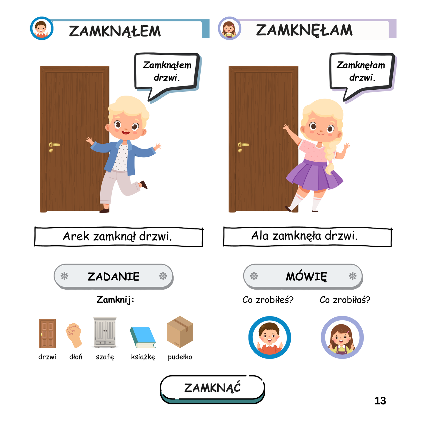 Czynności w rodzaju męskim i żeńskim (plik PDF)