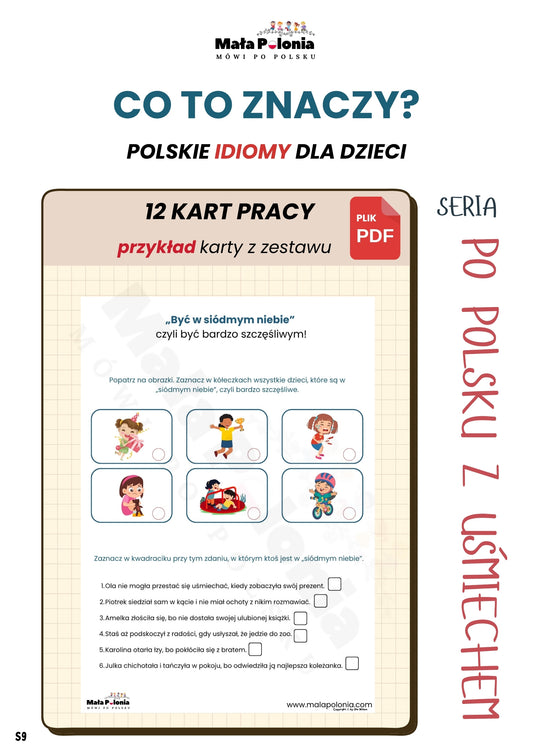 CO TO ZNACZY? Polskie idiomy dla dzieci (plik PDF)